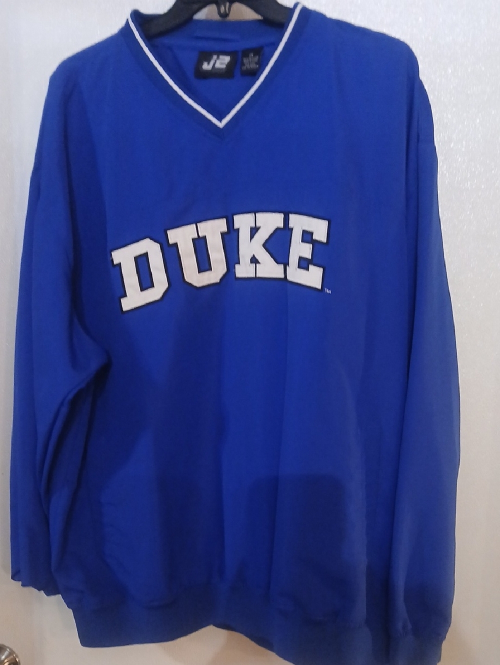 VTG J2 Duke Blue Devils Pullover Windbreaker with V-Neck & Pockets